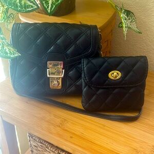 Banana Republic quilted Faux leather crossbody bag with boutique wallet …